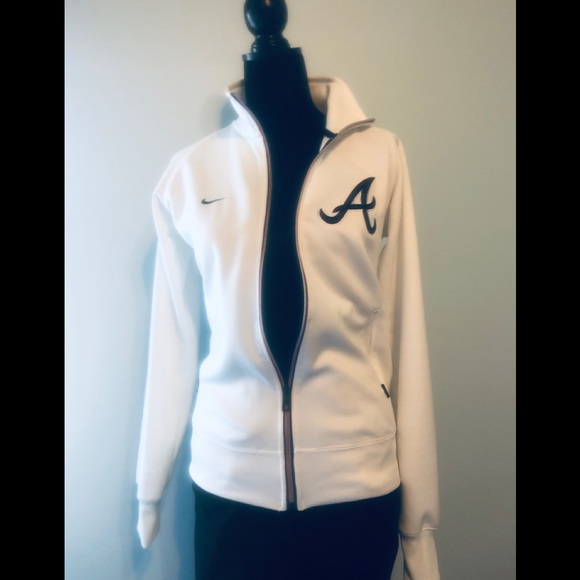Nike Jackets & Blazers - M Atlanta Braves Baseball Track Jacket White